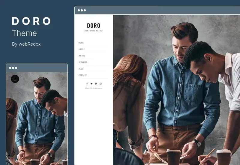 Motyw DORO - Motyw WordPress agencji kreatywnej