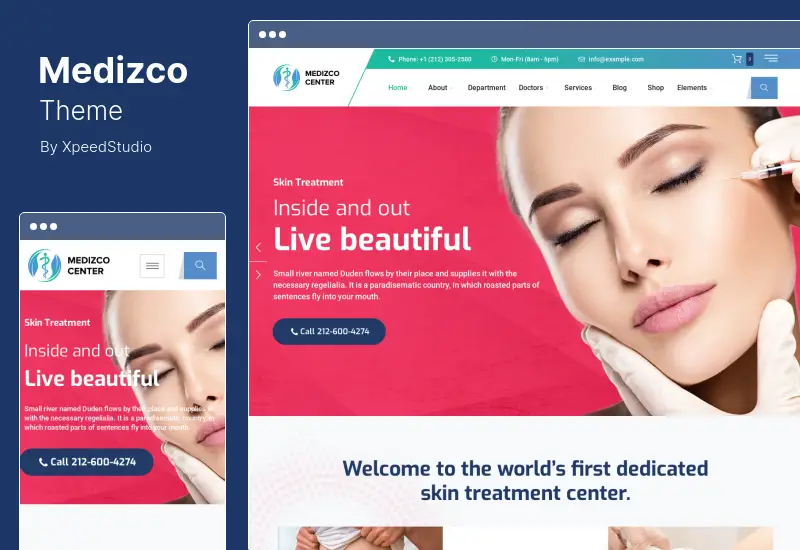 Medizco 主題 - 醫療健康與牙科護理診所 WordPress 主題