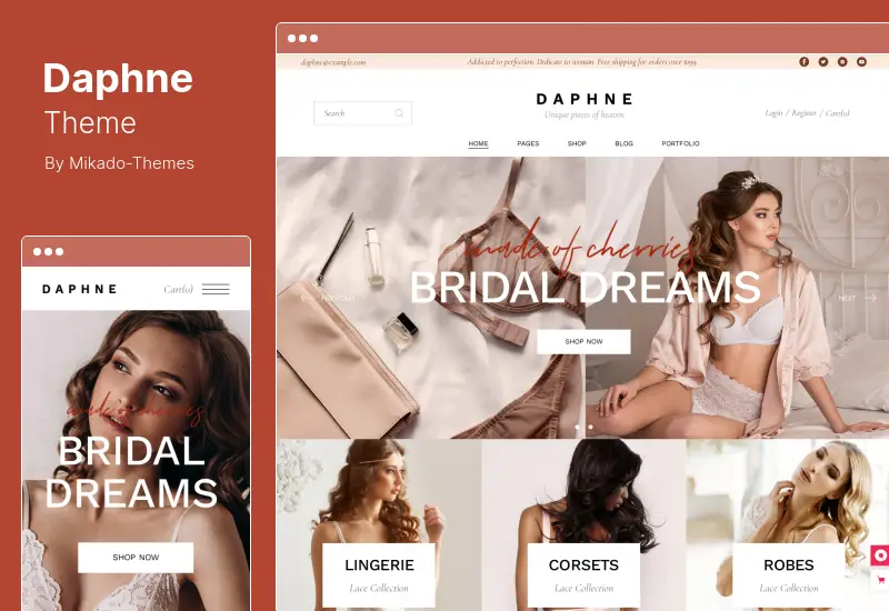 Daphne Theme - 란제리 샵 WooCommerce 테마