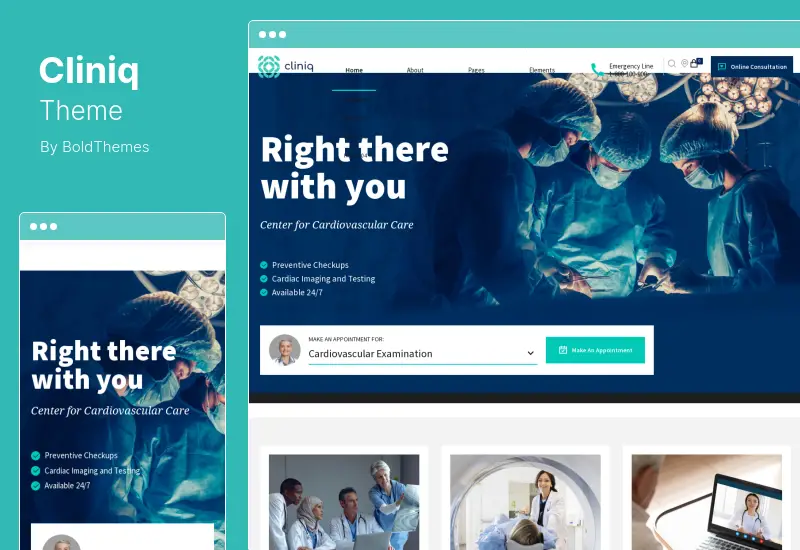 Cliniciq Theme - 의사, 건강 및 의료 WordPress Theme
