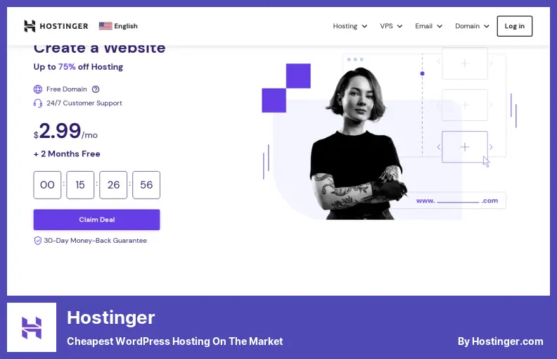 Hostinger - 시장에서 가장 저렴한 WordPress 호스팅