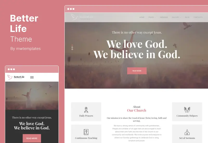 Tema BetterLife - Tema WordPress Gereja & Agama