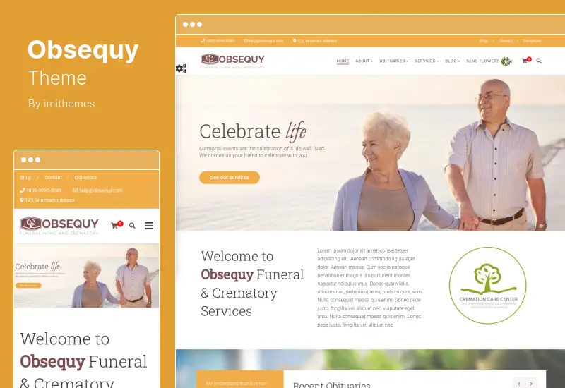 Obsequy Theme - Tema WordPress Rumah Pemakaman