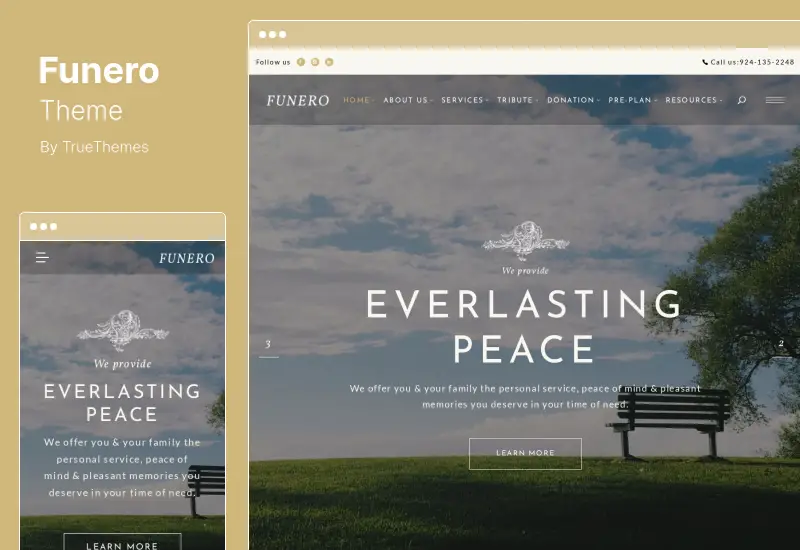 Tema Funero - Tema Layanan Pemakaman & Kremasi WordPress
