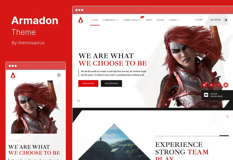 Armadon Theme - 게임 커뮤니티 WordPress Theme