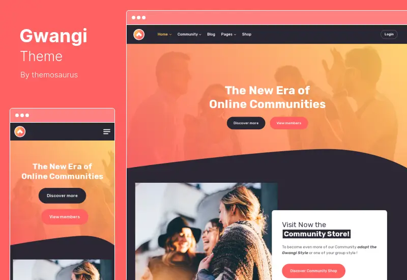 Gwangi Theme - PRO MultiPurpose Membership, Social Network & BuddyPress Community WordPress Theme