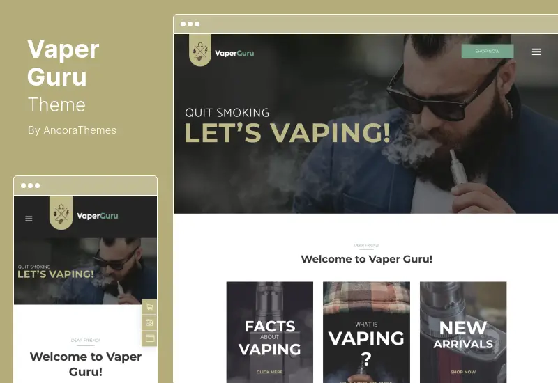 VaperGuru 테마 - Vapers Community & Cigarette Store WordPress Theme