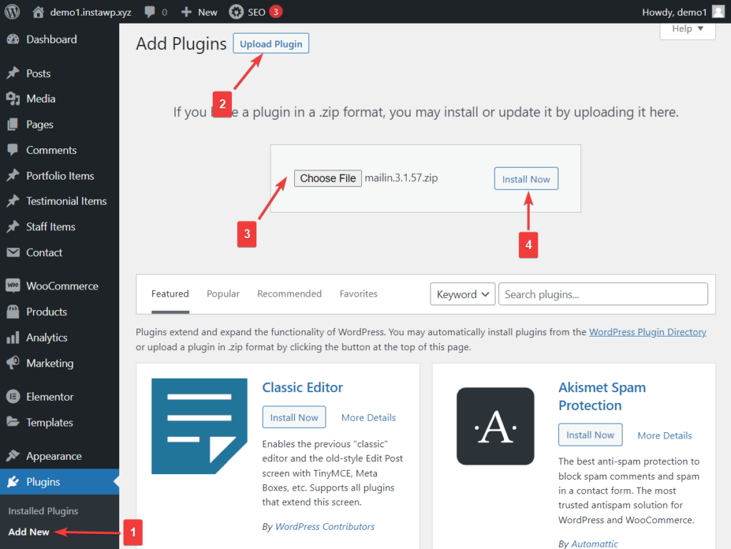 andere Plugins installieren