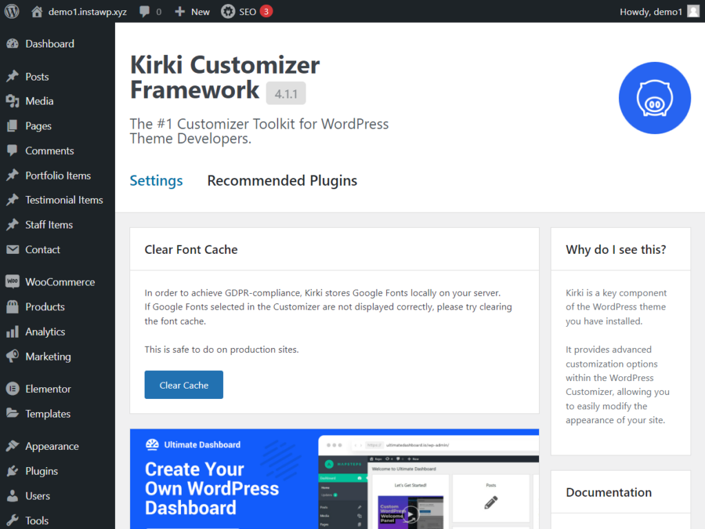 Kirki-Framework