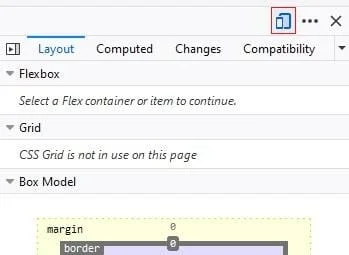 如何在 mozilla firefox 第 3 步中使用響應式設計模式