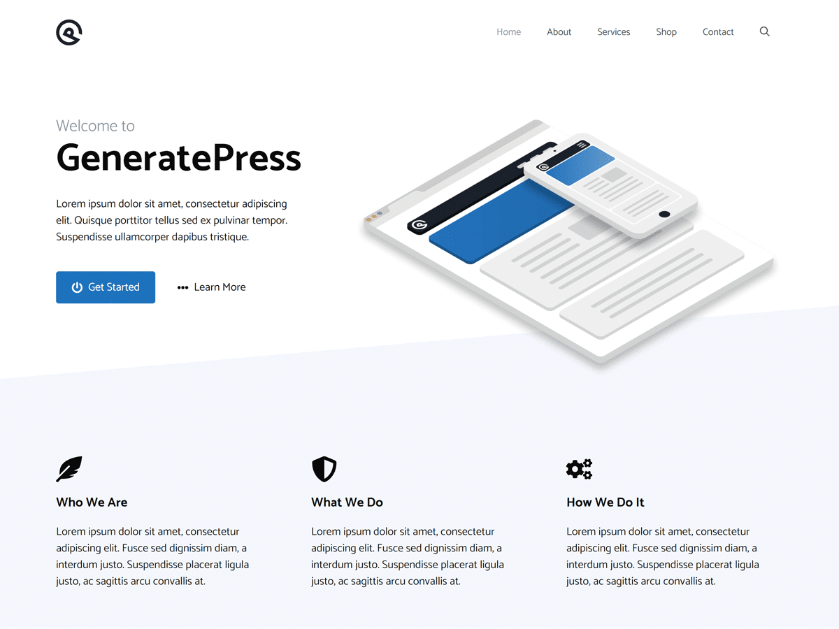 GeneratePress 테마 - 출처: WordPress.org
