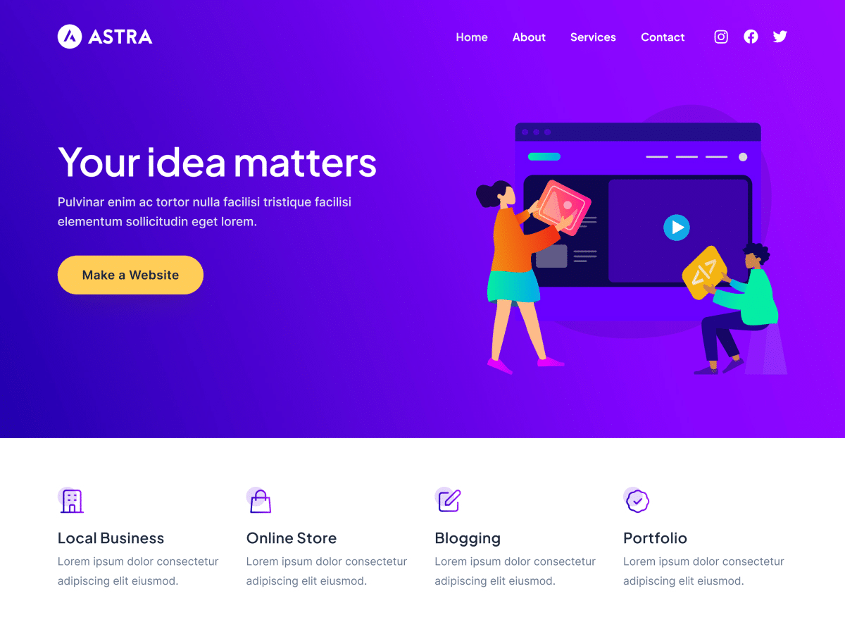Astra 테마 - 출처: WordPress.org