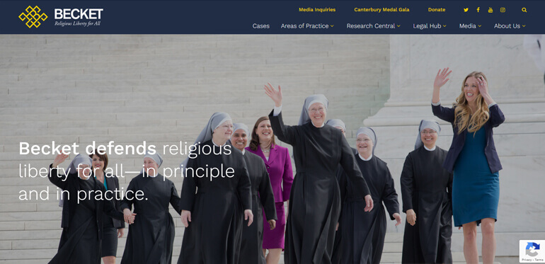 Becket Unul dintre cele mai bune exemple de site-uri pentru firme de avocatură