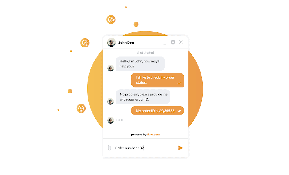 La fenêtre de discussion de LiveAgent.