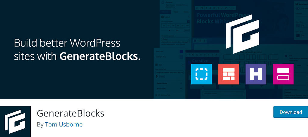 Kadence Blocks vs GenerateBlocks:GenerateBlocks 横幅