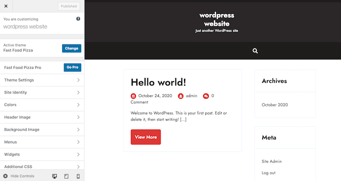 WordPress 主题定制器 The WordPress theme customizer