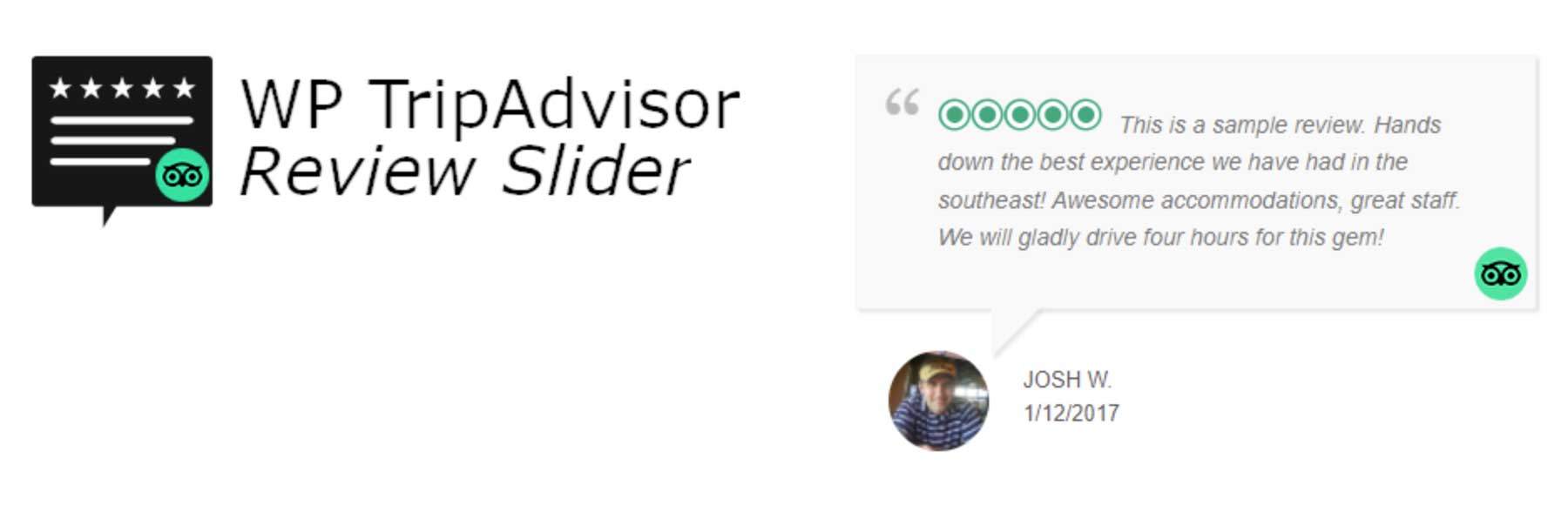 WP TripAdvisor Review Slider 插件
