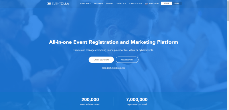 eventzilla主页截图