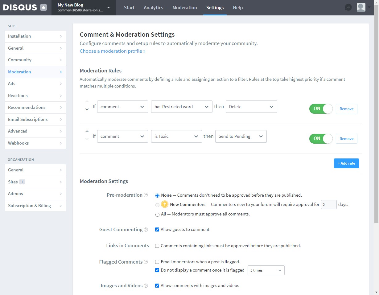 Solução de comentários do Disqus WordPress