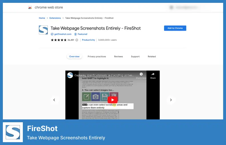 FireShot - 웹페이지 스크린샷 전체 캡처