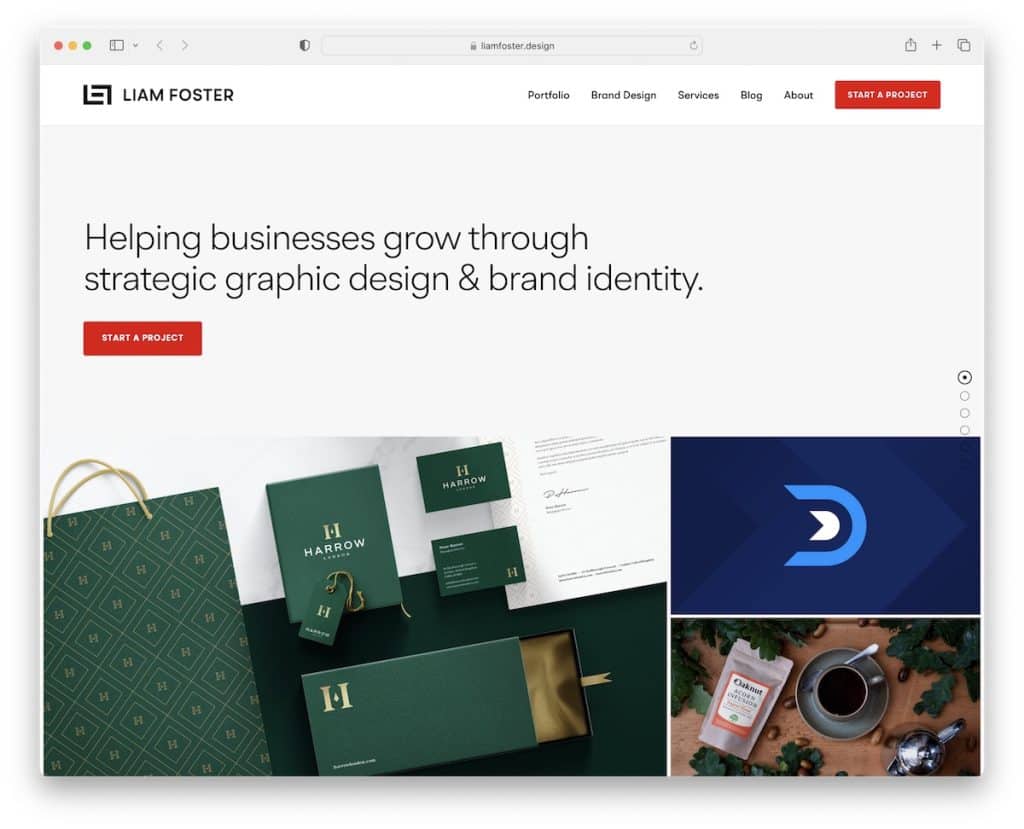 Liam Foster Squarespace Portföy Örneği