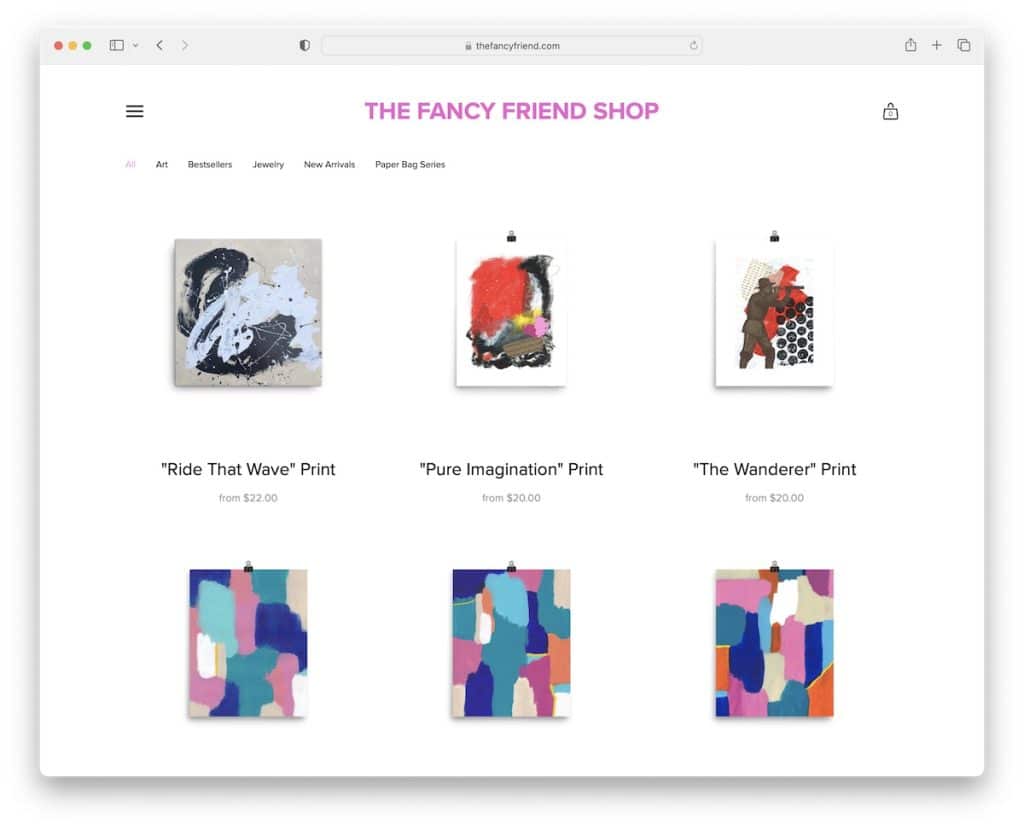 contoh squarespace toko teman yang mewah