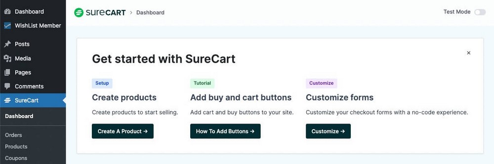 开始使用 SureCart