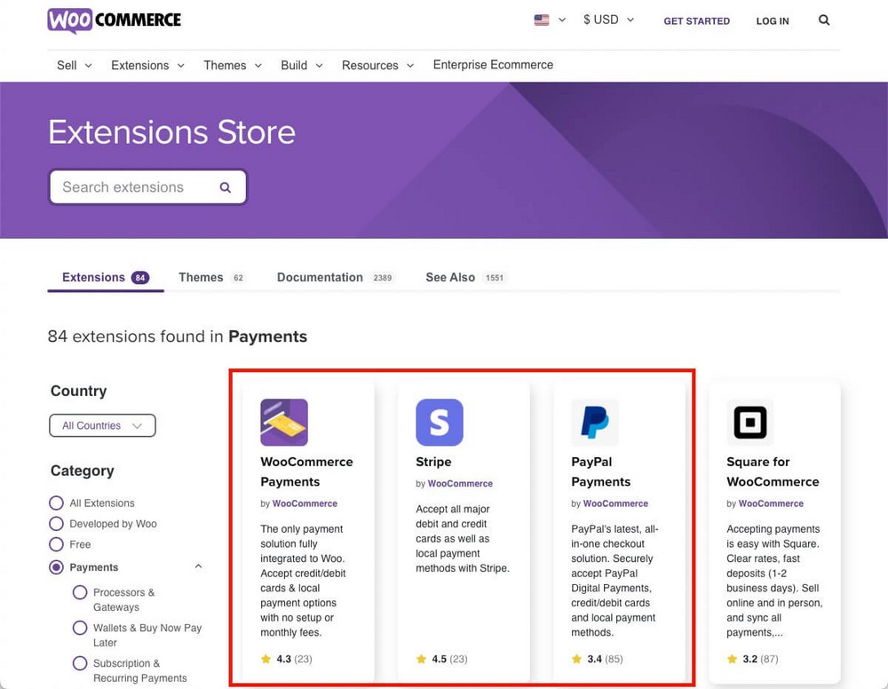 支付扩展 WooCommerce