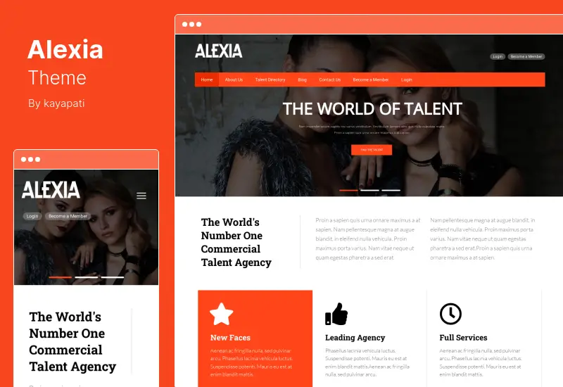 Tema Alexia - Tema WordPress per agenzia di modelli