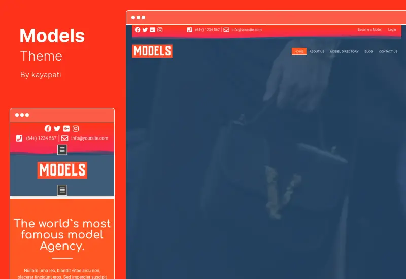 Tema Modelli - Tema WordPress per agenzia di moda