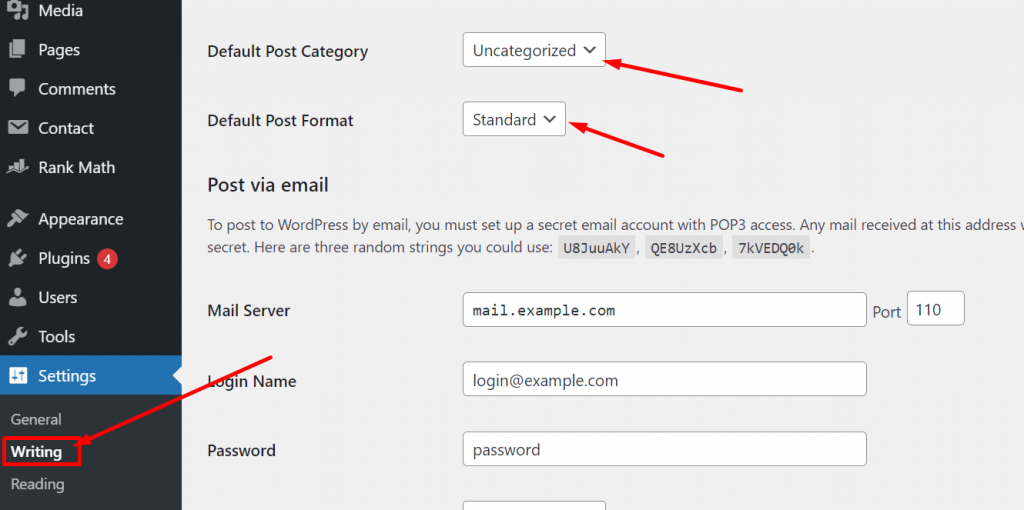 Come avviare un blog WordPress gratuitamente 2023: Guida per principianti in 9 passaggi 9 Writing WordPress Settings
