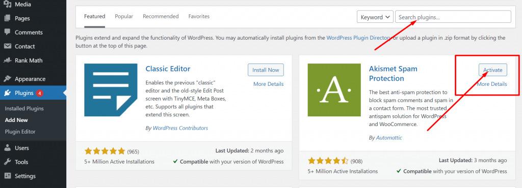 Come avviare un blog WordPress gratuitamente 2023: Guida per principianti in 9 passaggi 16 Installing WordPress Plugins