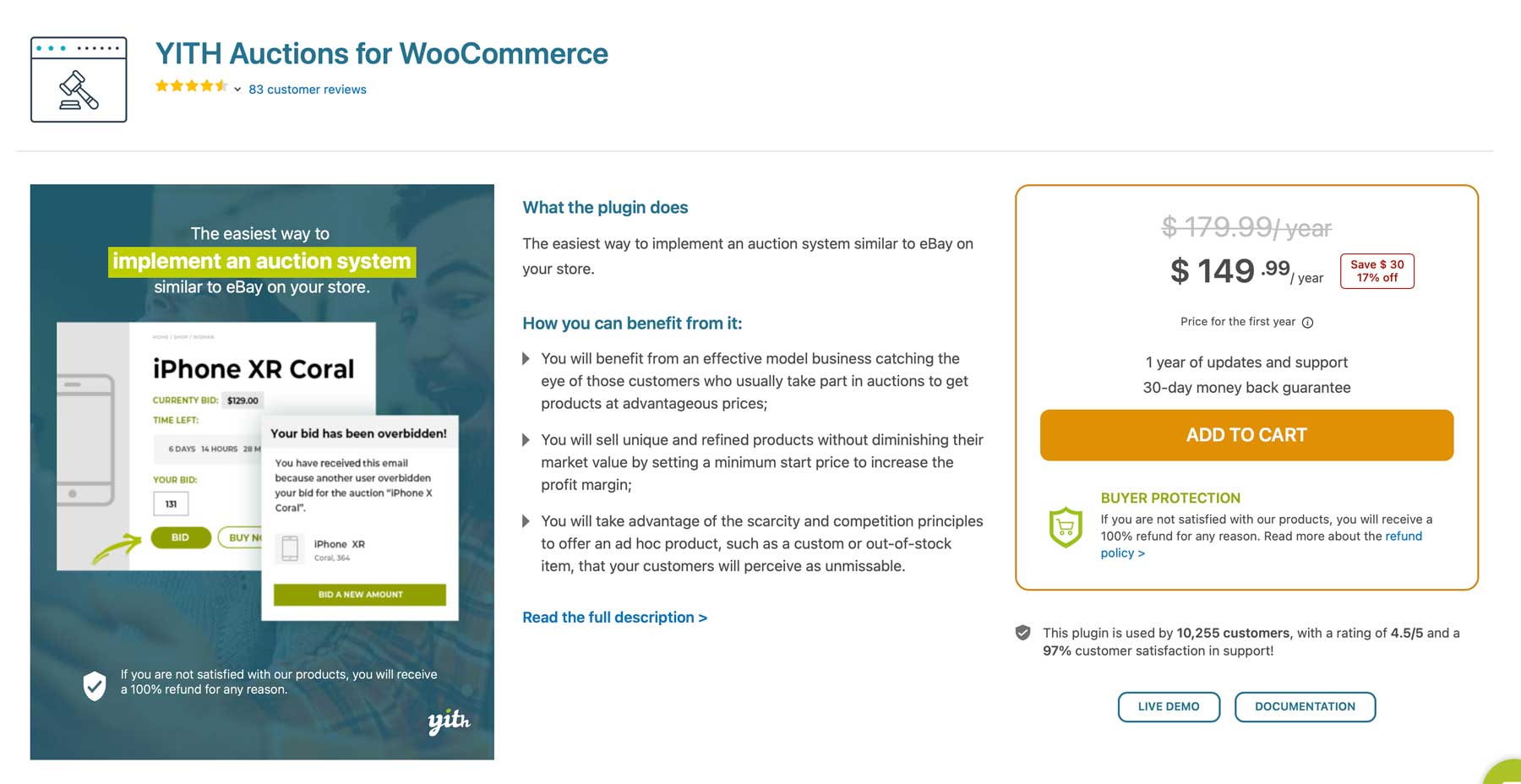 Subastas YITH para el complemento WooCommerce
