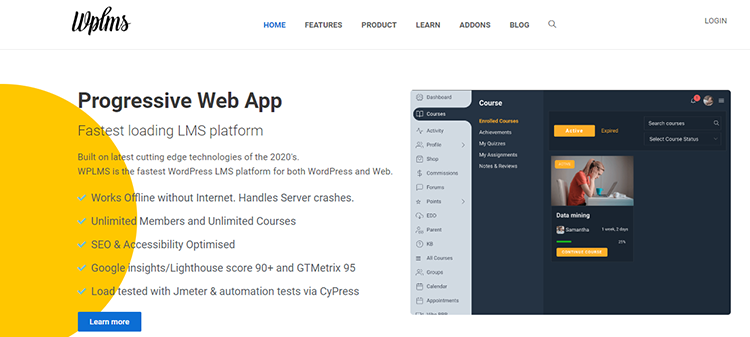 Las 8 mejores opciones para sitios web de cursos en línea 80 online course - wplms image
