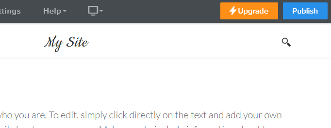 Weebly のドラッグ アンド ドロップ インターフェイスから直接サイトを公開します。