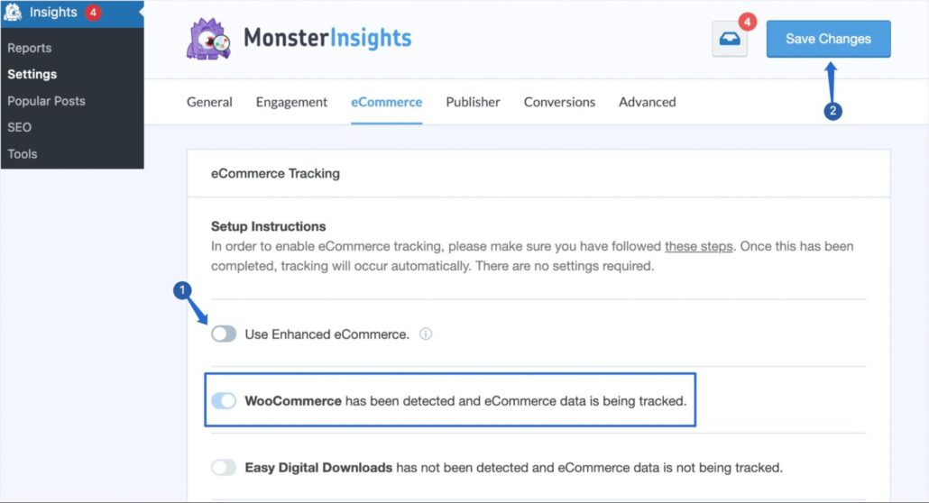 Śledzenie konwersji WooCommerce z MonsterInsights