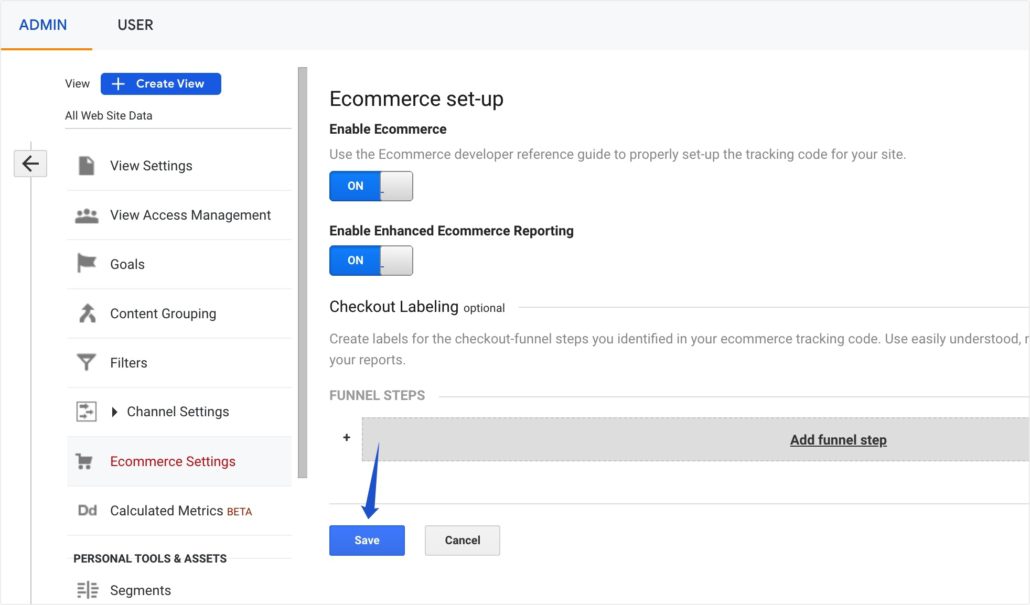 Zapisz konfigurację śledzenia konwersji WooCommerce