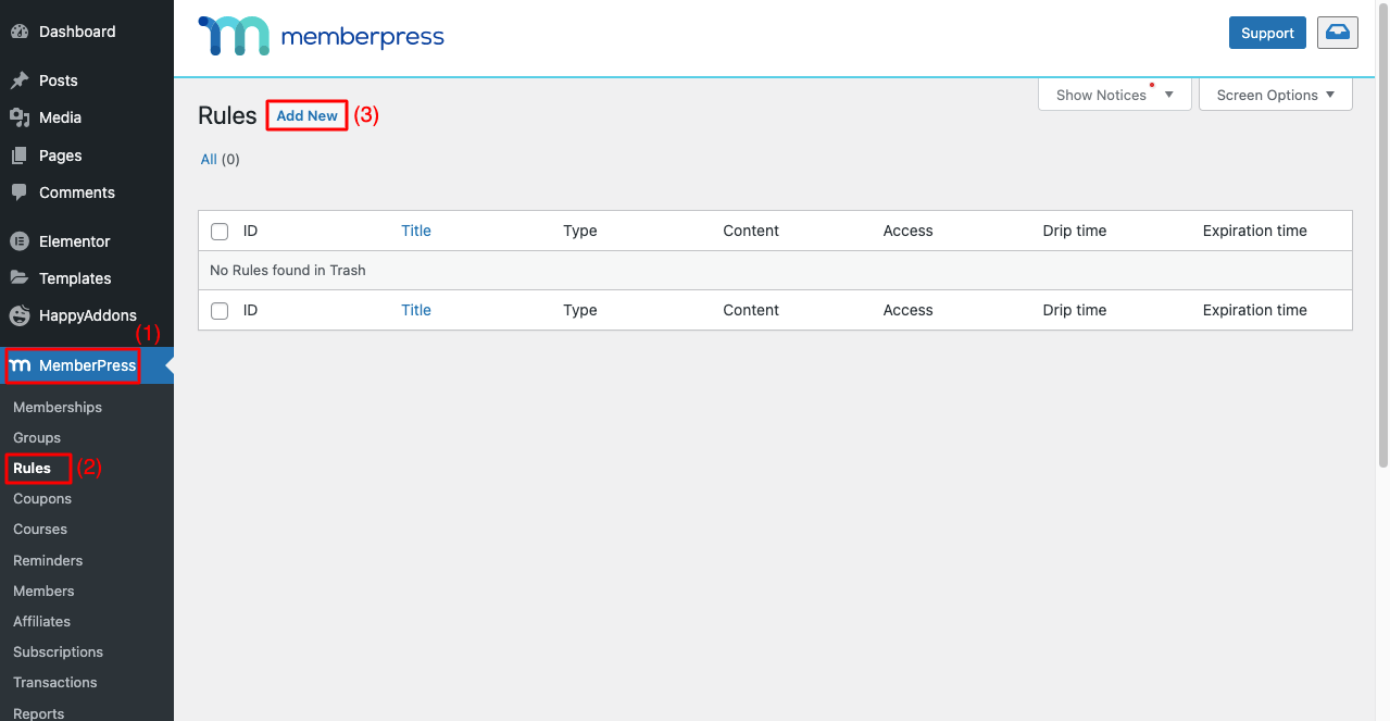 How to Add Rules to Membership Website Using MemberPress