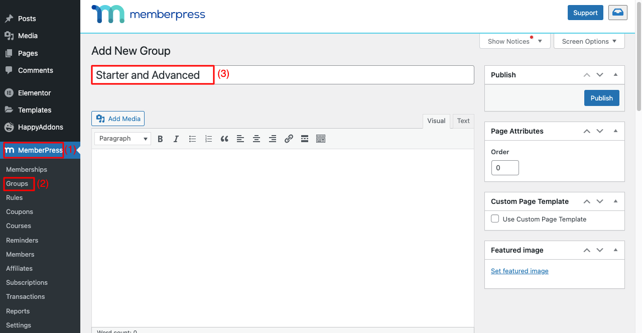 Cara Membuat Situs Keanggotaan dengan Elementor dan HappyAddons 26 How to Create Membership Group using MemberPress