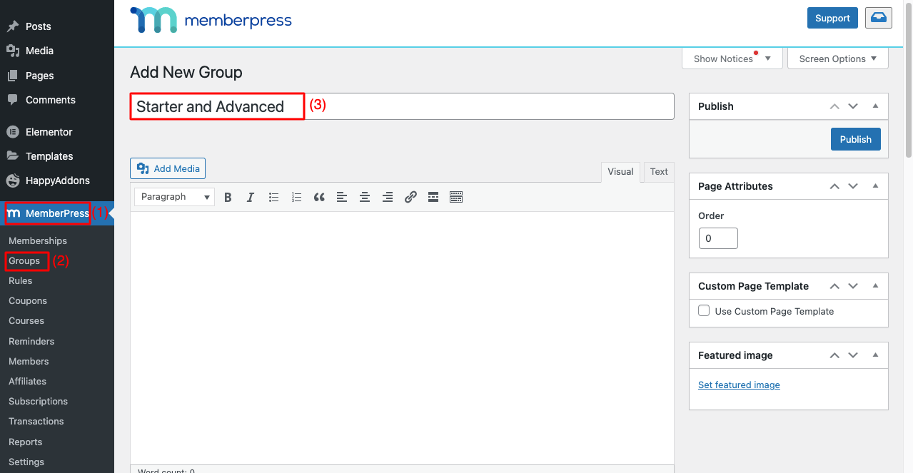 How to Create Membership Group using MemberPress