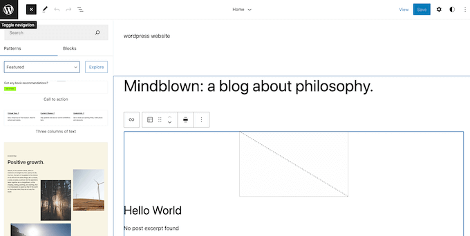 Menyesuaikan tema vlogging WordPress menggunakan FSE Customizing a WordPress vlogging theme using the FSE