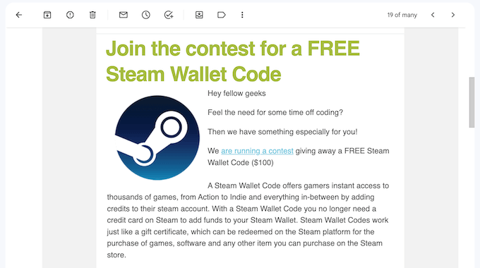 Contoh giveaway atau kontes online An example of an online giveaway or contest
