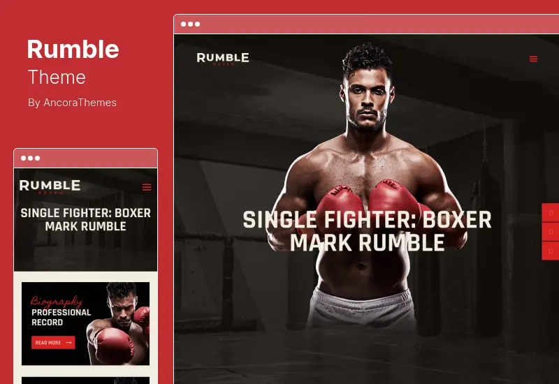 Motyw Rumble - Boks i mieszane sztuki walki, motyw WordPress