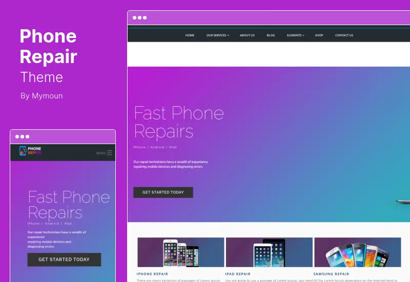 Motyw PhoneRepair — motyw WordPress do sklepu z urządzeniami mobilnymi