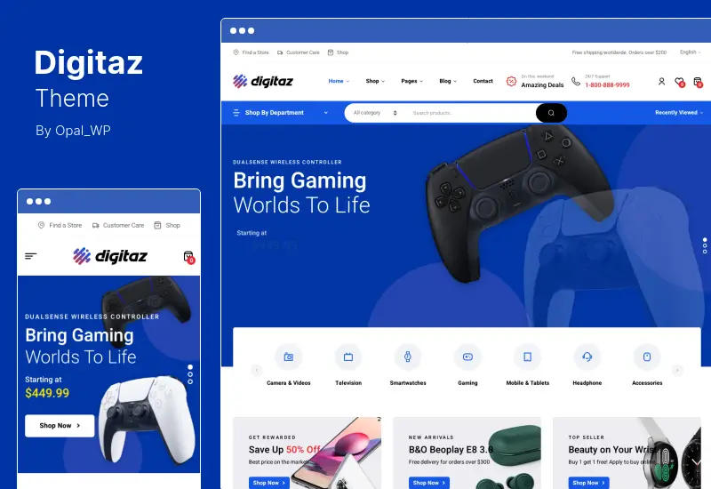 Motyw Digitaz - motyw Electronics Elementor WooCommerce