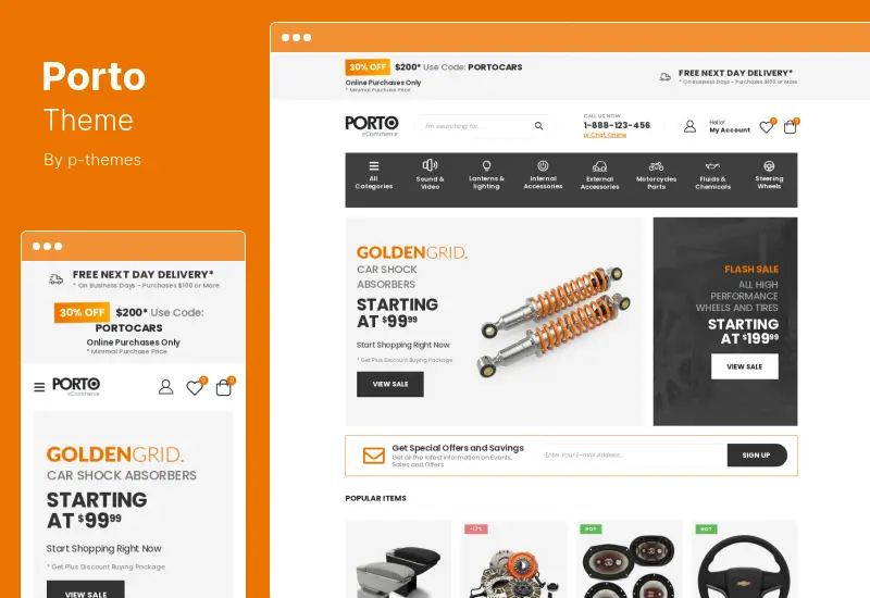 Motyw Porto — uniwersalny i motyw WooCommerce