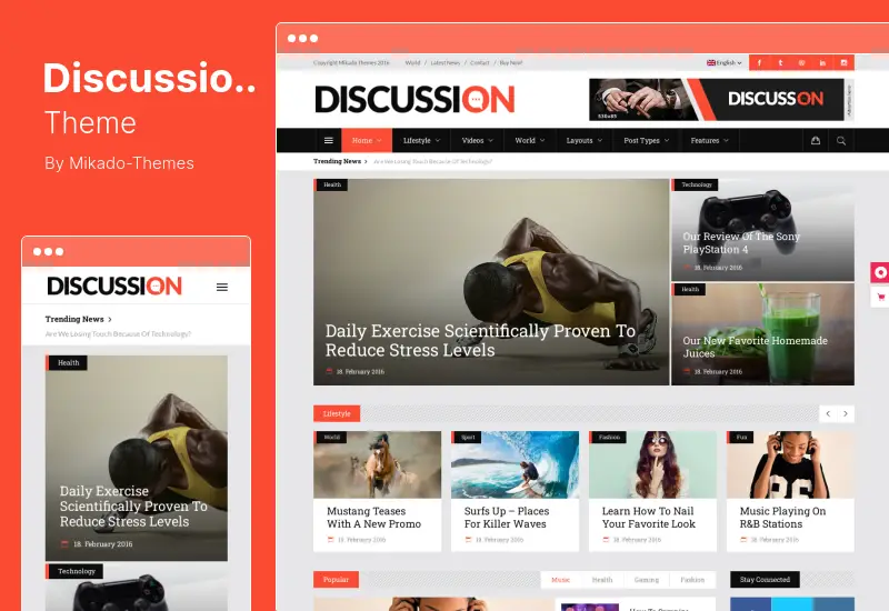 Motyw dyskusji - motyw WordPress portalu informacyjnego