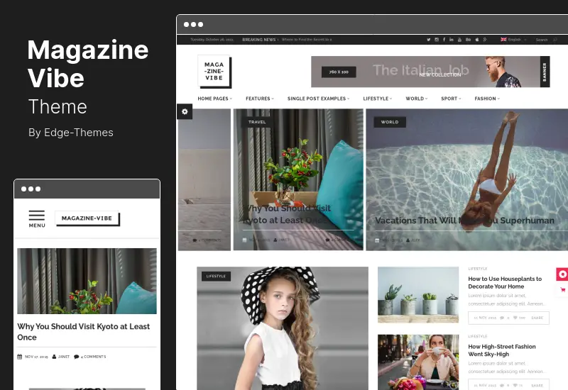 Motyw Magazine Vibe - Motyw WordPress dla gazety