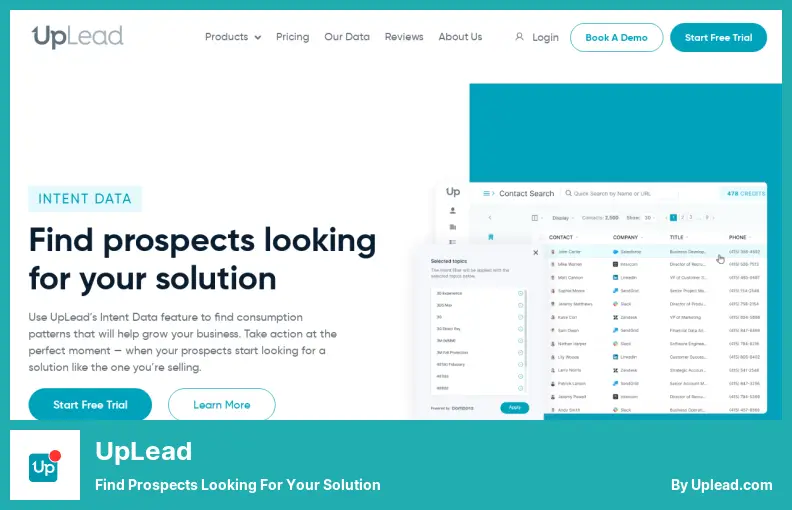 UpLead - Trova potenziali clienti che cercano la tua soluzione