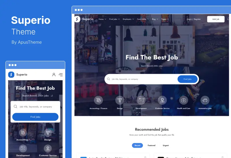 Tema Superio - Tema WordPress pentru Job Board